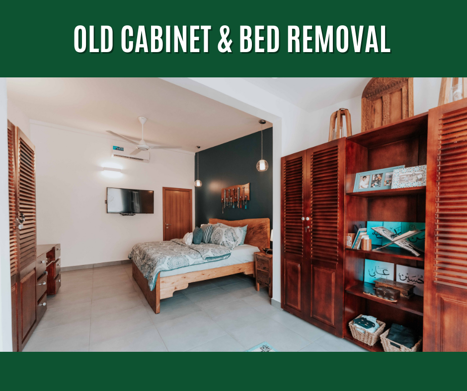 Cabinet and bed removal